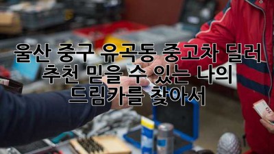 울산 중구 유곡동 중고차 딜러 추천: 믿을 수 있는 나의 드림카를 찾아서! ✨